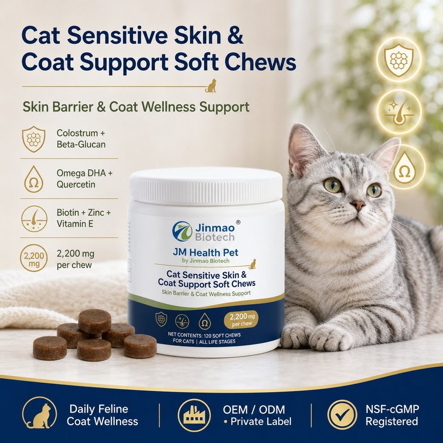 Мягкие жевательные таблетки Cat Sensitive Skin & Coat Support для кошек
